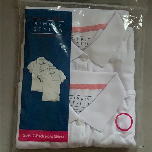 Girls 2Pack Polo Shirts - Picture 1 of 3